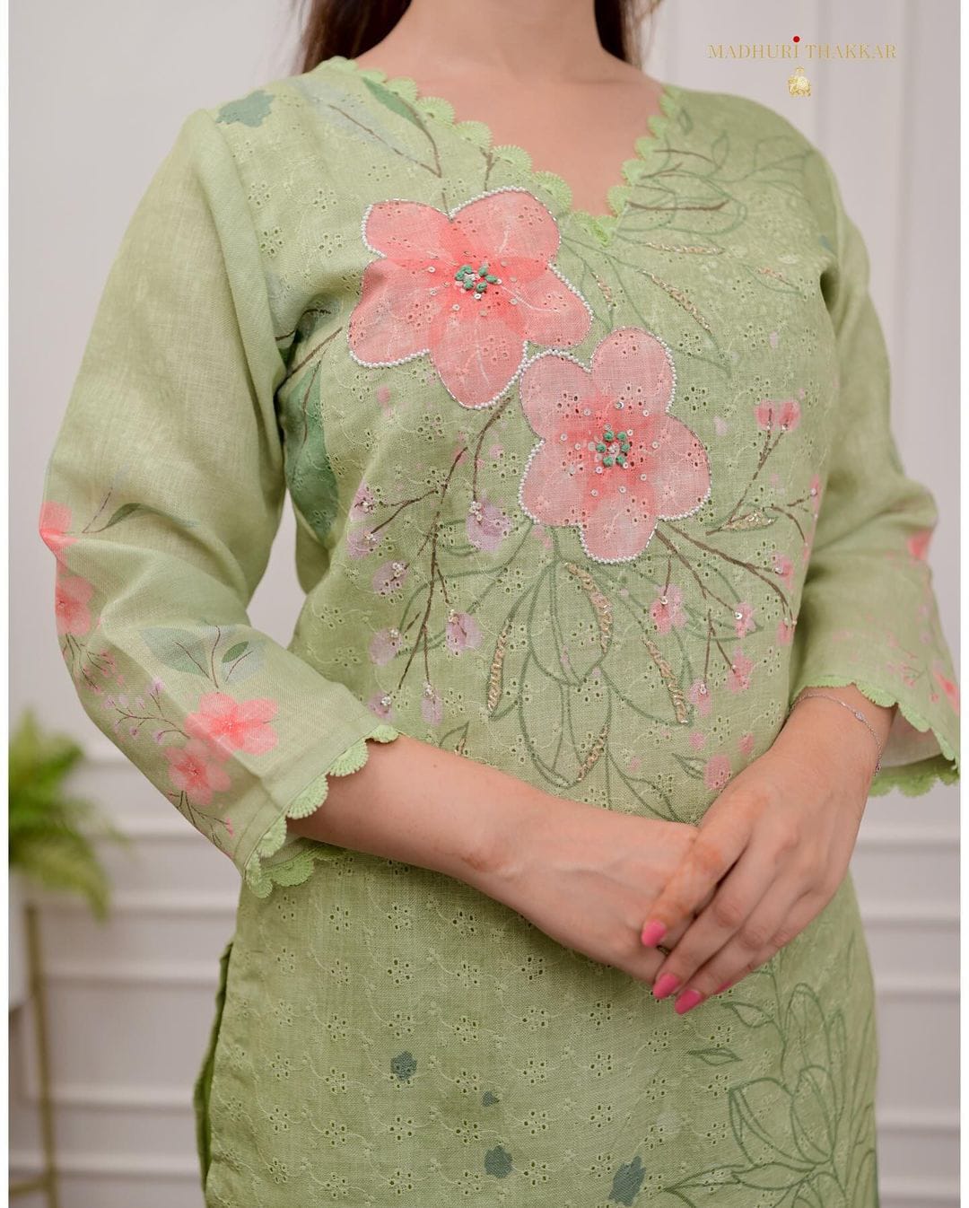 Akshar Designer Linen Cotton Designer Kurti With Bottom Dupatta Wholesalers In Delhi
